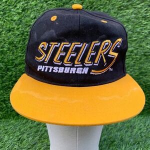 Pittsburgh Steelers Cap NFL Equipment Snapback Black and Yellow team Apparel‎
